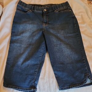 Gloria Vanderbilt Blue Relaxed Fit Jeans with Embellished Hem